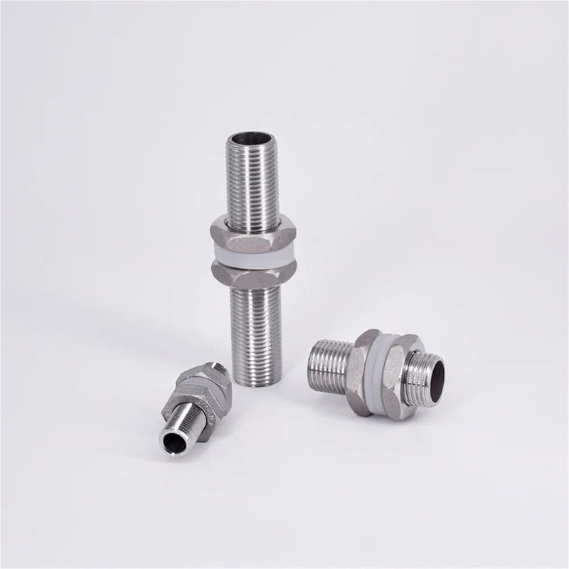 Stainless Steel Full Thread Bulkhead Lock Pipe Fitting 80MM 1 1 4 Inch BSPT - Image 3