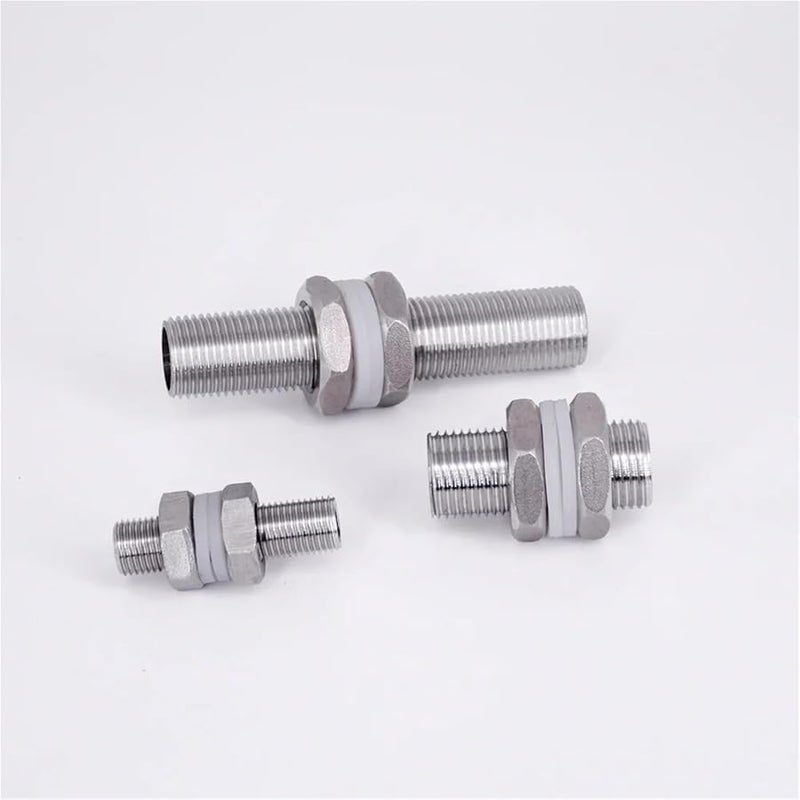 Stainless Steel Full Thread Bulkhead Lock Pipe Fitting 80MM 1 1 4 Inch BSPT - Image 4