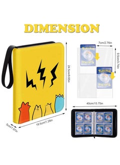 Arabest 400 Pockets Binder Card Holder, Pocket Pokemon Card Sleeves, Portable Card Collector Album with 50 Removable Sheets Compatible with Pokemon Card for Boys Girls  - Image 5