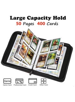 Arabest 400 Pockets Binder Card Holder, Pocket Pokemon Card Sleeves, Portable Card Collector Album with 50 Removable Sheets Compatible with Pokemon Card for Boys Girls  - Image 2