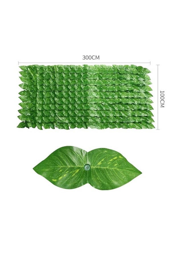 Generic - Fence Screen Privacy Hedging Wall Landscaping Green Leaf Hedge Screening(1 Pack Of 1Mx3M, Plastic, Green) - Image 1