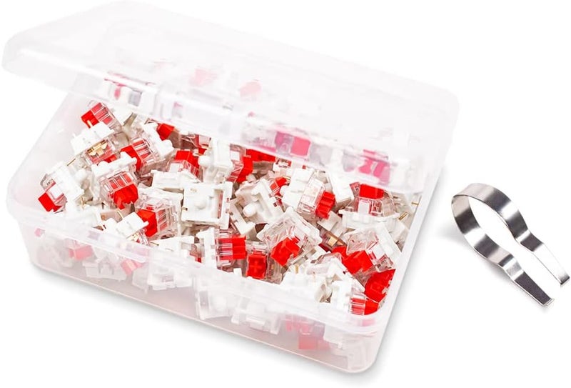 MarsHopper OUTEMU Red Switch 3-Pin Key Switch Replacemen - Cherry MX Equivalent DIY Replaceable Switches for Mechanical Gaming Keyboards(70PCS) - Image 2