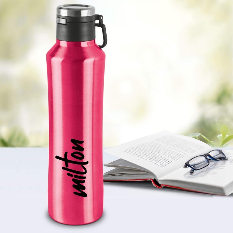 Milton Milton Gulp 600 Thermosteel 24 Hours Hot or Cold Water Bottle, 575 ml, 1 Piece, Pink - Image 4