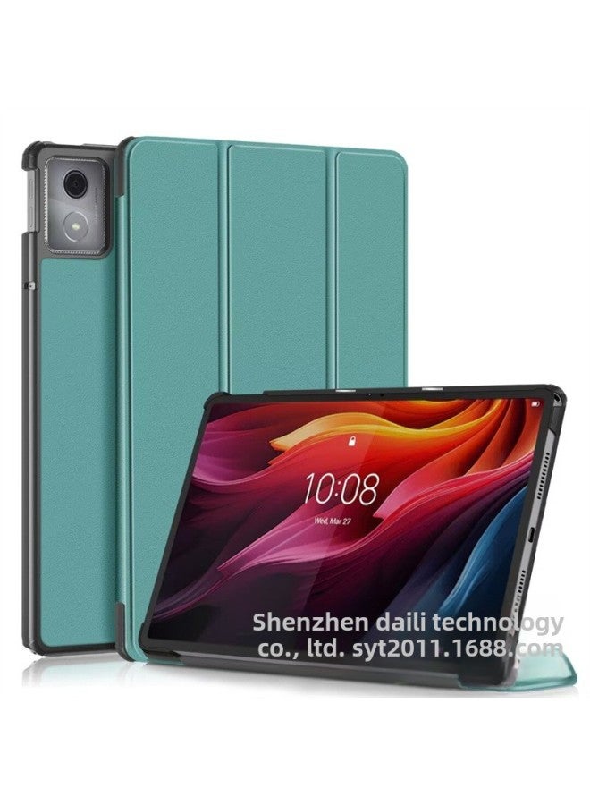 جراب واقٍ ثلاثي الطي من الجلد متوافق مع جهاز Lenovo M10 X505f/x505x/x605f اللوحي - اللون: أرجواني - الموديلات المتوافقة: عالمي متوافق مع Lenovo M10 X505f/x505x/x605f - Image 2