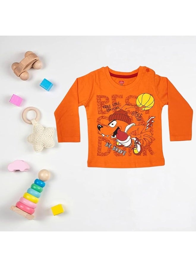 LuvLap Baby Boys Regular Fit 100% Cotton Full Sleeves Boys T-Shirt Set Pack of 3 - Image 3