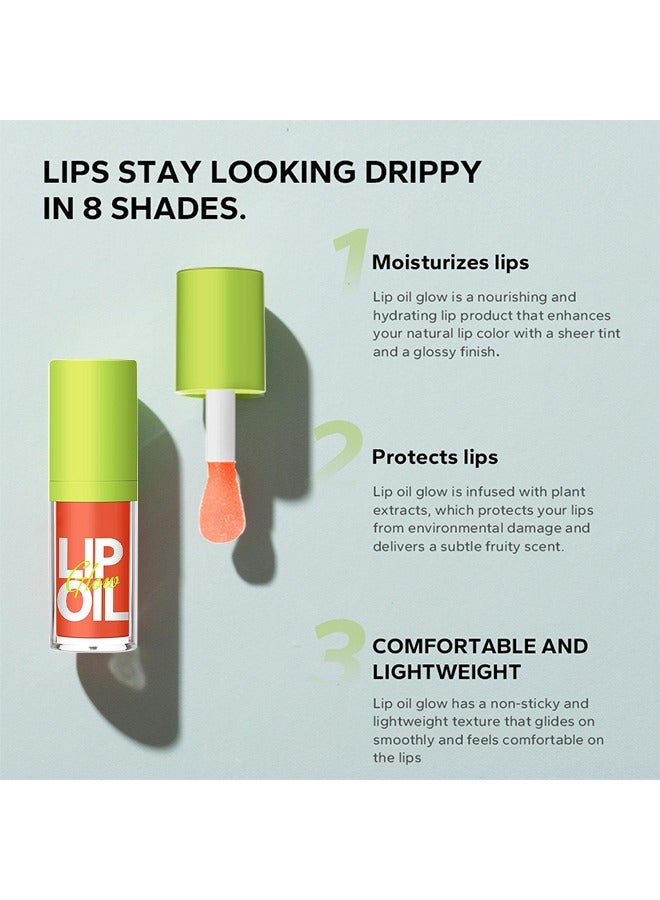 JOVIALITY Big Brush Head Lip Oil, Ultra-Hydrating & Nourishing, Smooth Glossy Finish Lip Glow Oil, Shiny and Vegan Tinted Lip Gloss, Non-Sticky Formula(SWEET) - Image 3