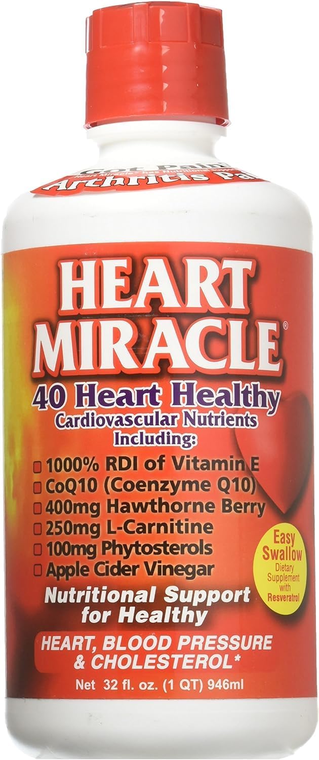 Century Systems  Heart Miracle Nutritional Supplement for Blood Pressure Cholesterol and Cardiovascular Support 32 Ounce Liquid 1632 Servings - Image 1