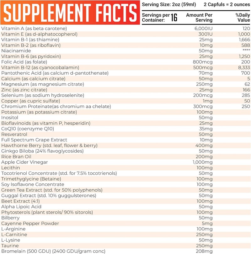 Century Systems  Heart Miracle Nutritional Supplement for Blood Pressure Cholesterol and Cardiovascular Support 32 Ounce Liquid 1632 Servings - Image 2