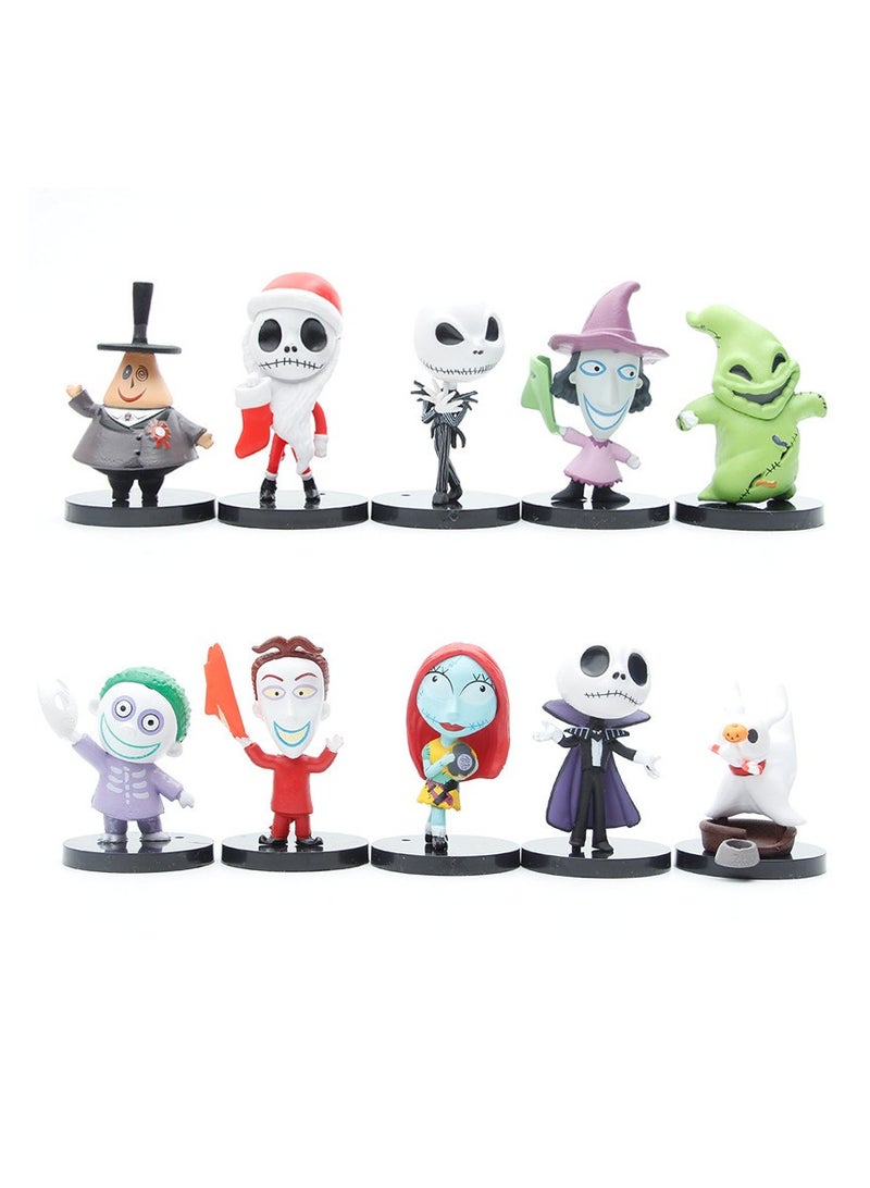 10 Christmas Eve Scary Jack Skellington Handmade Car Dolls Car Halloween Decorations 