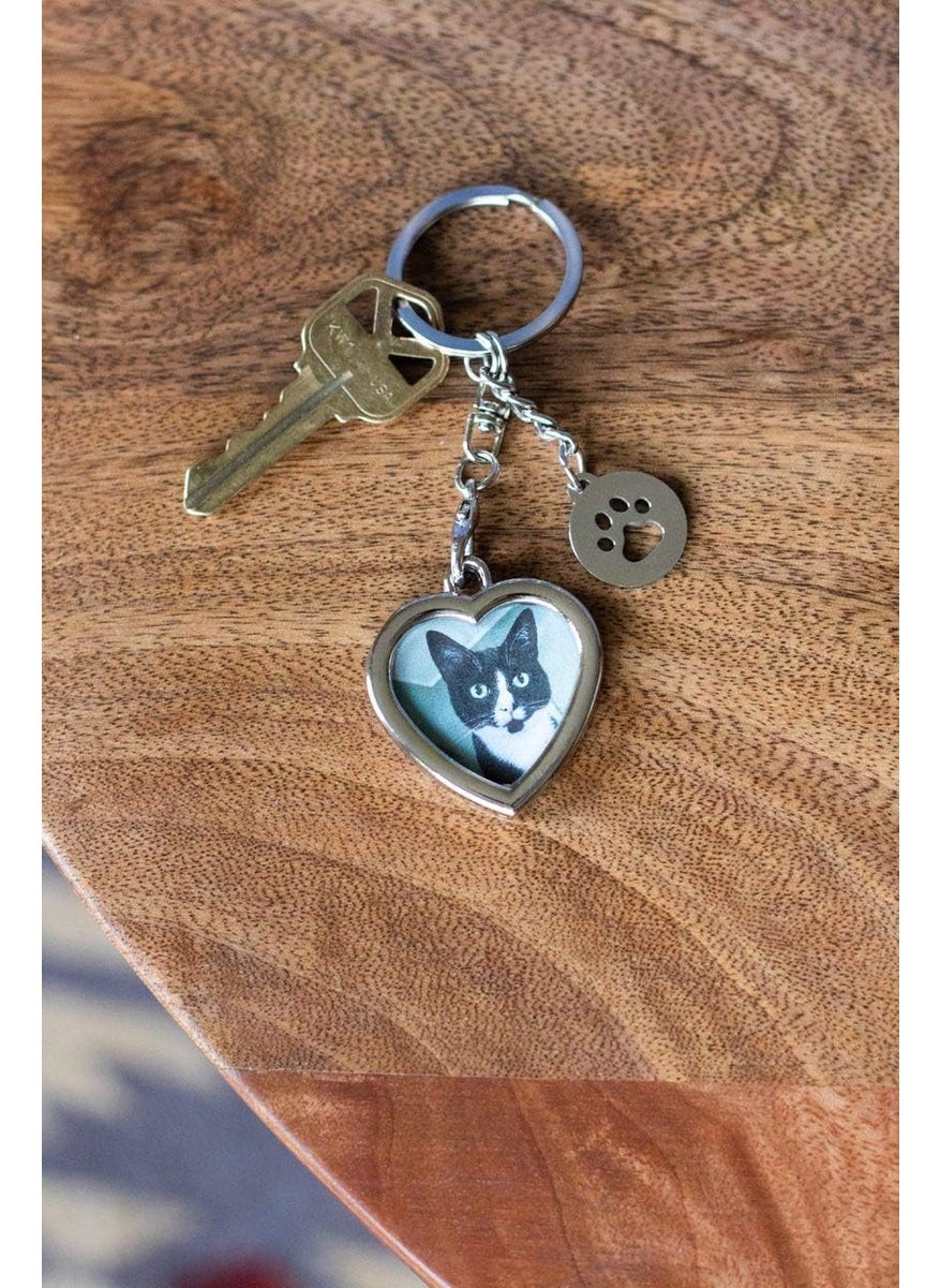 pearhead Pearhead Photo Keychain Pet Locket Dog or Cat Photo Frame Keychain Paw Print Charm Pack of 3  - Image 2