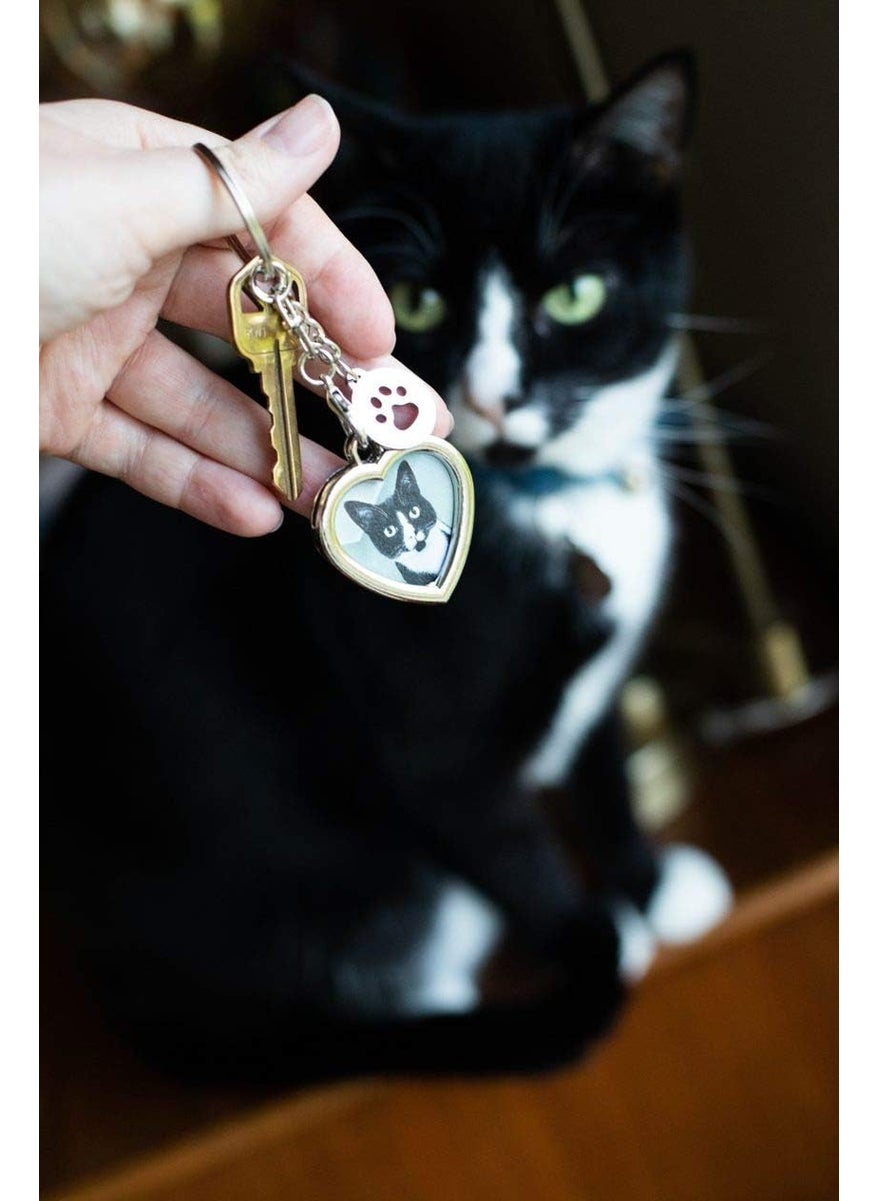 pearhead Pearhead Photo Keychain Pet Locket Dog or Cat Photo Frame Keychain Paw Print Charm Pack of 3  - Image 4