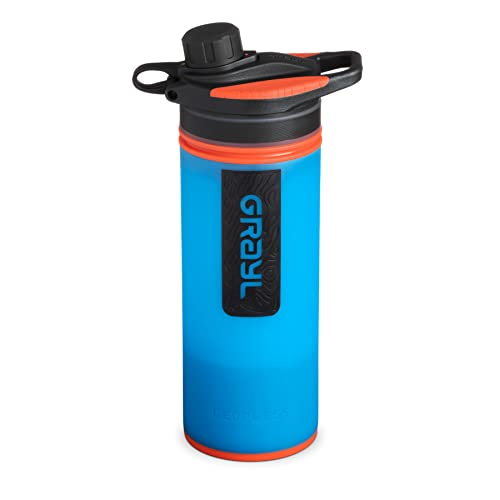 GRAYL GeoPress 24 oz Water Purifier Bottle - Filter for Hiking, Camping, Survival, Travel (Bali Blue) - Image 1