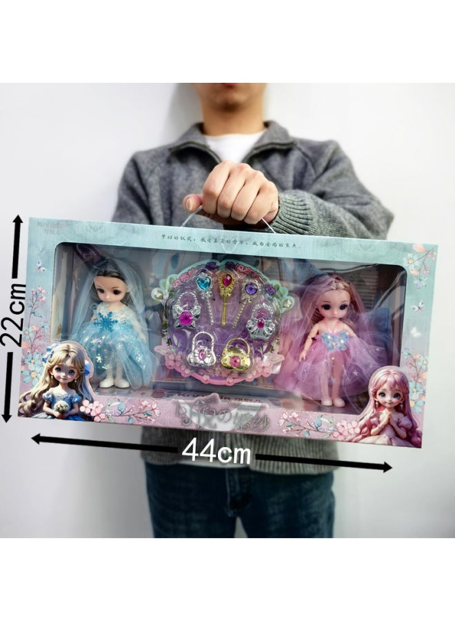 Children's Girls Toys Play House Bobby Doll Portable Gift Box Simulation Princess Wedding Doll Toys Wholesale