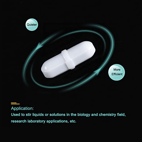 MECCANIXITY Magnetic Stirrer Mixer Stir Bar 20mm(0.79") x7mm with Ring Shape Coating Magnet White for Laboratory 3Pcs - Image 4