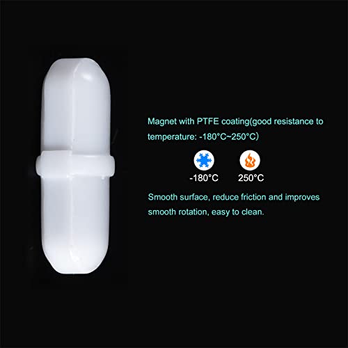 MECCANIXITY Magnetic Stirrer Mixer Stir Bar 20mm(0.79") x7mm with Ring Shape Coating Magnet White for Laboratory 3Pcs - Image 3