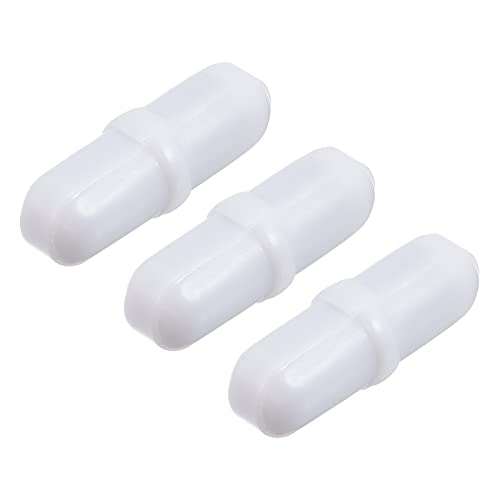 MECCANIXITY Magnetic Stirrer Mixer Stir Bar 20mm(0.79") x7mm with Ring Shape Coating Magnet White for Laboratory 3Pcs - Image 1