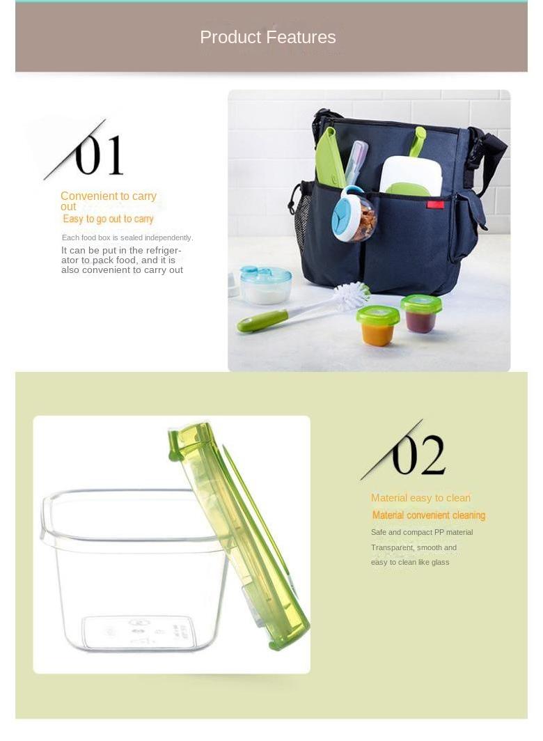 general طقم علب طعام للأطفال بقاعدة ناعمة مكون من 4 قطع - Image 4