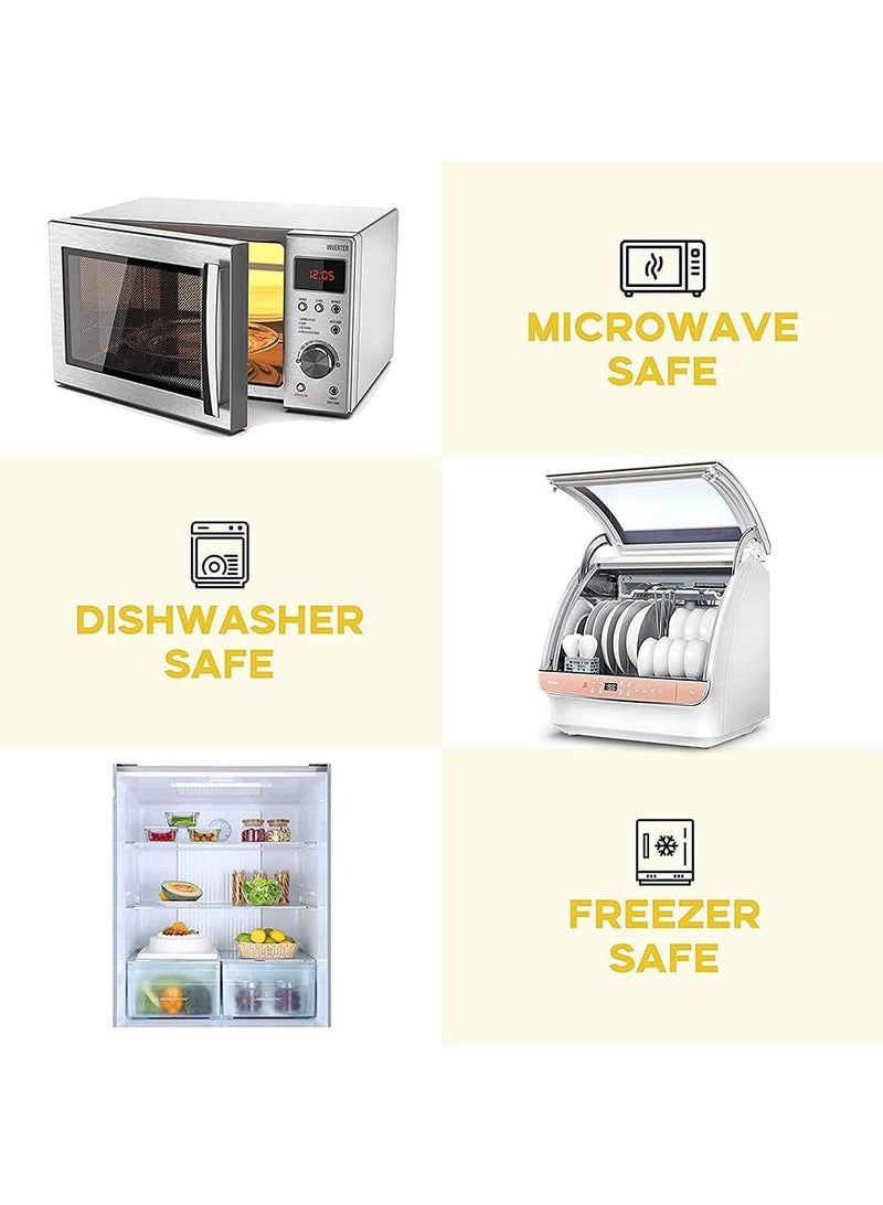 general طقم علب طعام للأطفال بقاعدة ناعمة مكون من 4 قطع - Image 5