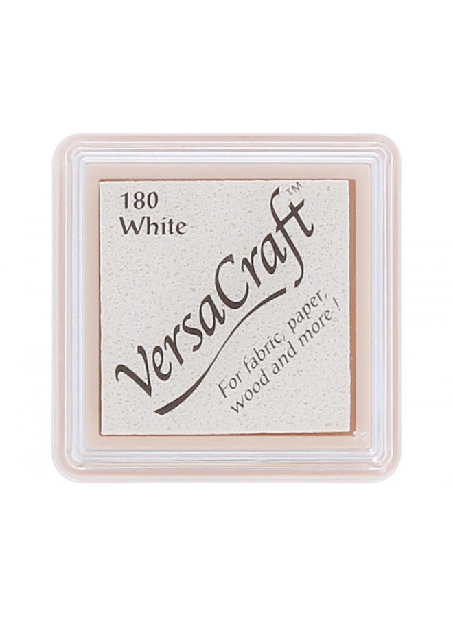 Tsukineko Small Size VersaCraft Fabric and Home Decor Crafting Pigment Inkpad, White
