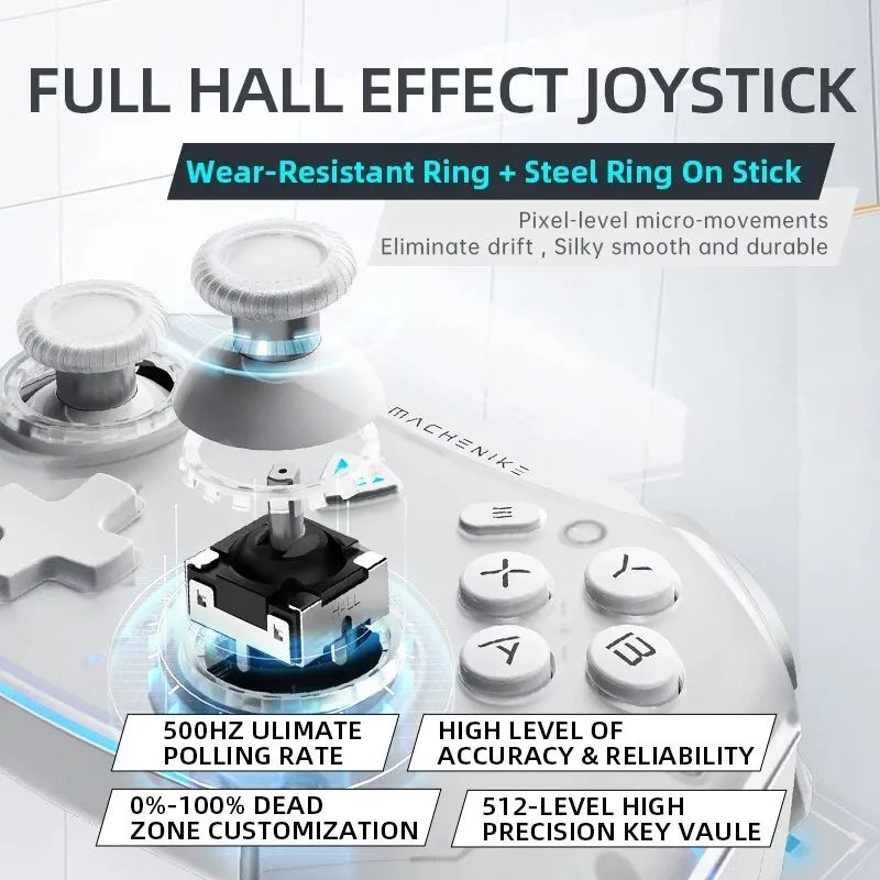 Machenike G5 Pro Elite Wireless Gaming Controller, Hall Trigger Joystick, Mecha-Tactile Buttons, for Switch, PC, Android, iOS - Image 4