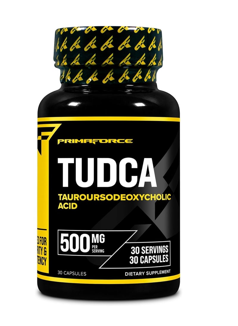 Primaforce - TUDCA (Tauroursodeoxycholic Acid) 30 Servings, 500mg Tudca Per Serving | Premium Quality Bile Salts - Gluten Free, Non-GMO Supplement - Image 1