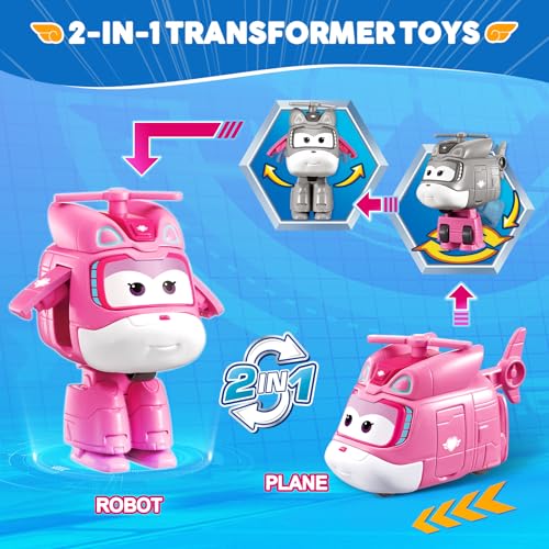 Super Wings Transformable Toys 2 in Dizzy Robot Transforming Action Figures 2in1 Mode Robot Toys for Boys Girls 46 68 Fun Plane Toys for Boys Toddlers Kids Age 3 4 5 6 7 8 - Image 5