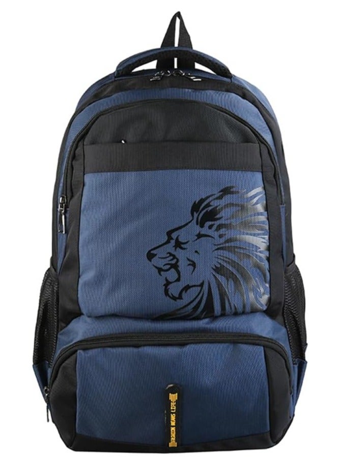 506 Unisex College Youth School Bags Waterproof Multifunctional High Quality Backpack School Bags Blue  - Image 1