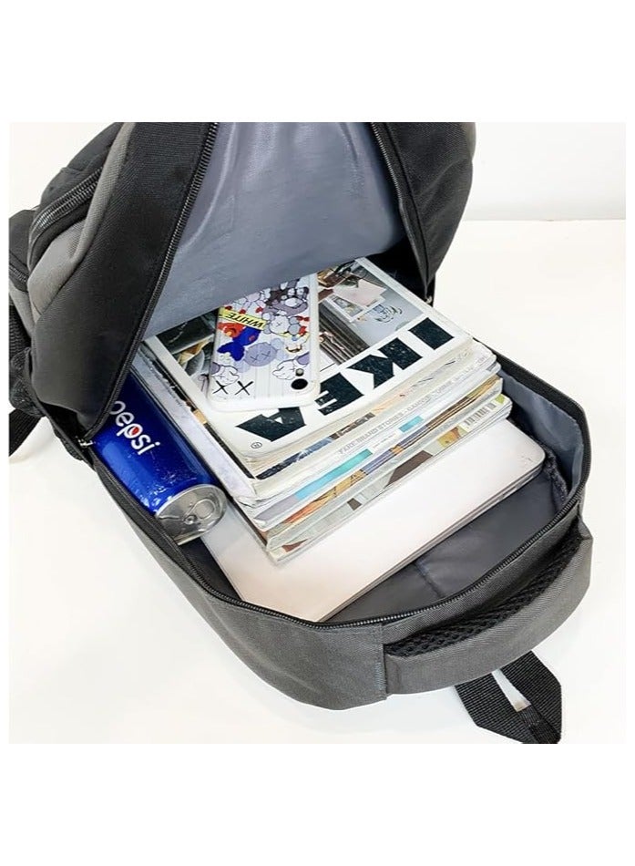 506 Unisex College Youth School Bags Waterproof Multifunctional High Quality Backpack School Bags Blue  - Image 4