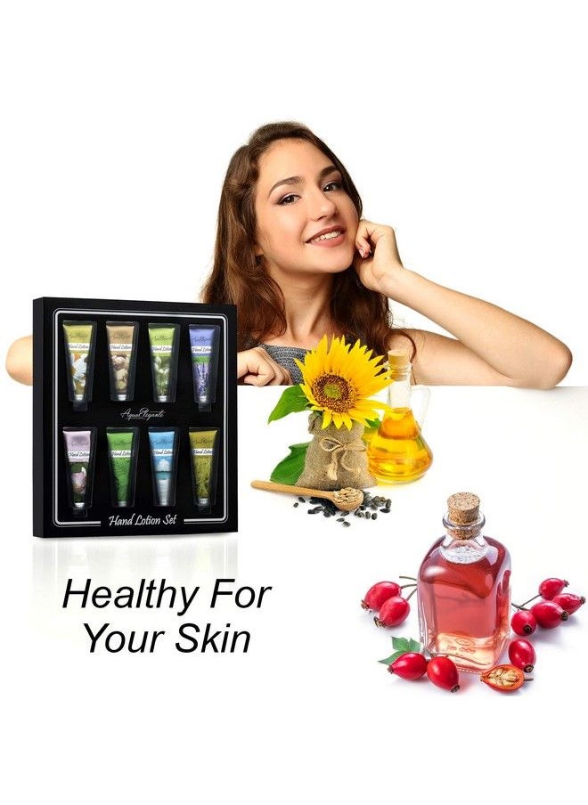 Aqua Elegante Lotion Gift Sets For Women Hand Moisturizer Set Made With Organic Shea Butter Choice Of 8 Scented Mini Lotions Pack Great Hand Care Pamper Kit And Luxury Gift Idea  - Image 5