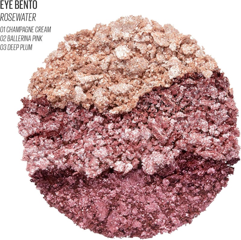 KAJA Beauty Bento Eyeshadow Trio - Rosewater- 3 in 1 Mosaic Chrome Shimmer Matte Eye Shadow Palette - Long Lasting Blendable Pigmented Vegan Cruelty Free Compact Makeup - Image 2