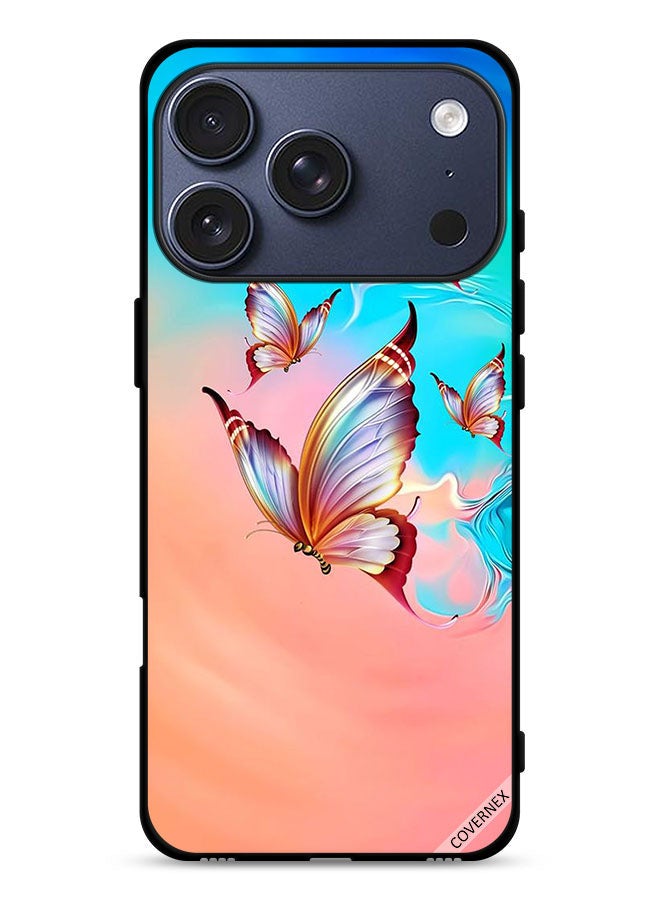 Covernex Apple iPhone 17 Pro Protective Case Cover Butterflies Flying Over Paint Color - Image 1