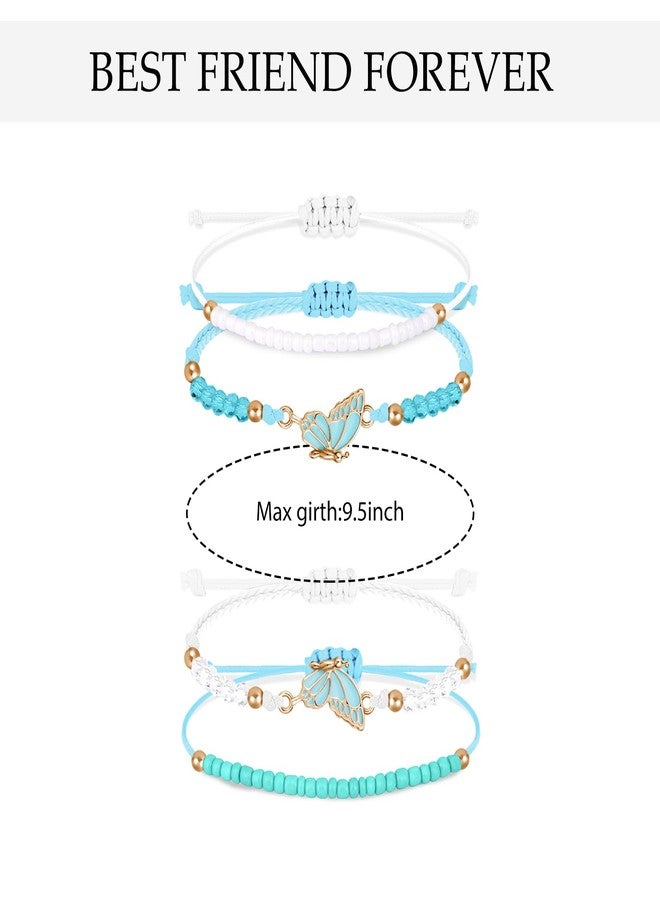 أم جارتوريا أساور MJartoria BFF لشخصين - أساور صداقة متطابقة قابلة للتعديل بتصميم فراشة لأفضل الأصدقاء - Image 4