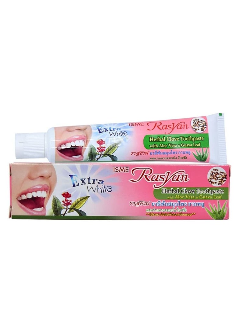 Rasyan ISME Natural Herbal Clove Toothpaste 100 g with Aloe Vera & Guava Leaf Whitening Bad Breath Decay Fluoride Free Toothpaste, Pack of 1 - Image 1