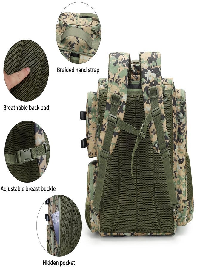 WANOON 42L Fishing Backpack with Rod Holders. Large Ttackle Bag Strong Materials - Image 3
