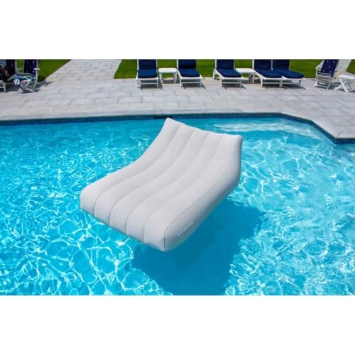 Swimline سويملين كرسي سحابة أصلي XL عائم لحمام السباحة والبحيرة للبالغين والأطفال | قماش مريح بملمس رغوي للطفو والاسترخاء في الفناء الخلفي | ربط عدة عوامات مع حبال مطاطية - Image 2