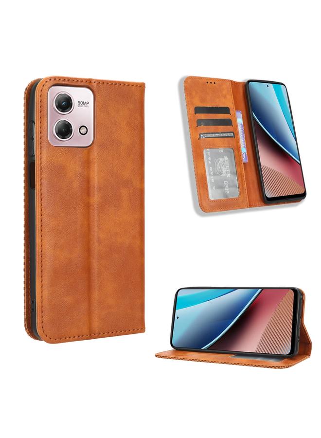 S-TOP Case For Motorola Moto G Stylus 5G 2023 Magnetic Buckle Retro Texture Leather Phone Case - Image 1