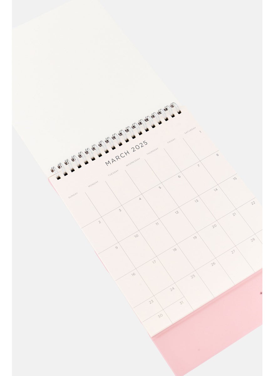 Muy Mucho Printed 2025 Binding Desk Calendar, Pink  - Image 2