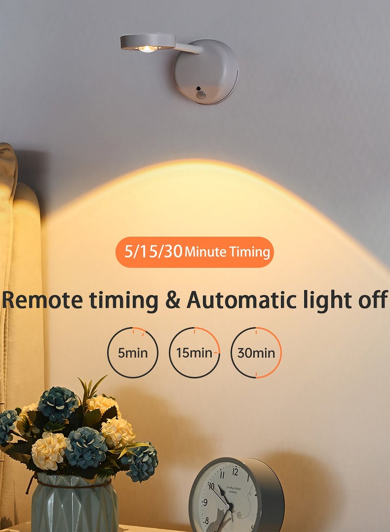 Arabest Smart Wall Light with Rechargeable Battery - LED Wall Light with Motion Sensor & 3 Color Temperatures (3000K/4000K/6000K) - 360° Rotating Wireless Wall Lamp for Art, Closet, Bedroom, Staircase and Hallway - Image 2