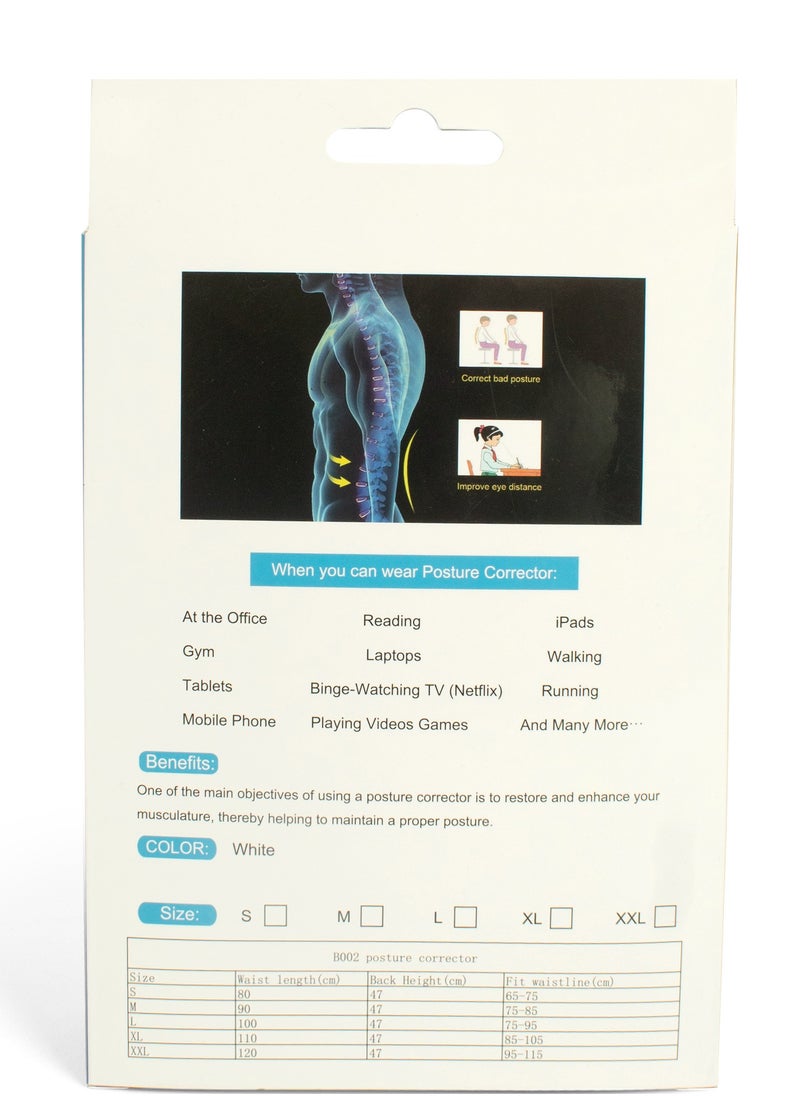 ARINA - Medical Corset Corrected Texture and Back L Size For Men And Women Comfortable White Color And No Pain - Image 1