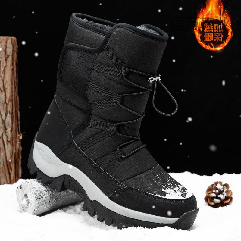 Fujian Big Factory Winter Fleece-Lined Cotton Boots Men'S Plus Size Combat Boots Men'S And Women'S Desert Boots Plus Wool Warm High-Top - Image 3