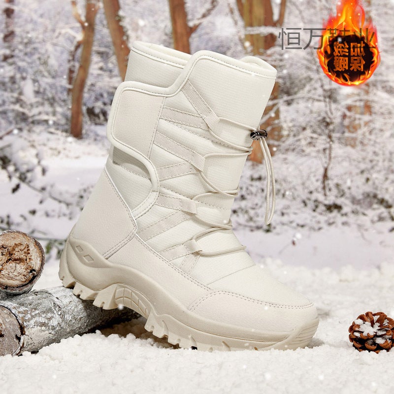 Fujian Big Factory Winter Fleece-Lined Cotton Boots Men'S Plus Size Combat Boots Men'S And Women'S Desert Boots Plus Wool Warm High-Top - Image 4