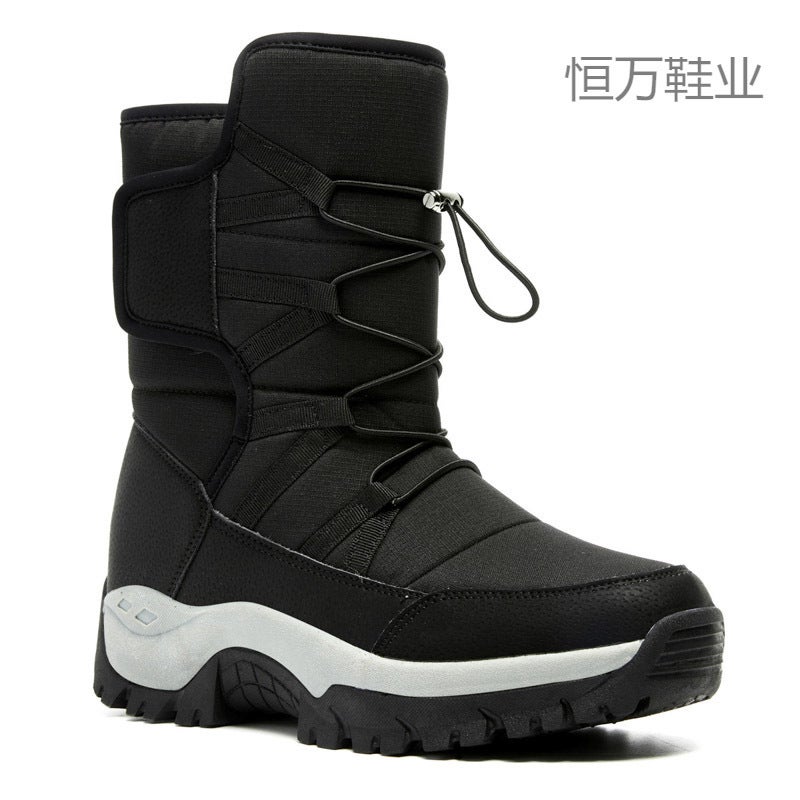 Fujian Big Factory Winter Fleece-Lined Cotton Boots Men'S Plus Size Combat Boots Men'S And Women'S Desert Boots Plus Wool Warm High-Top - Image 5