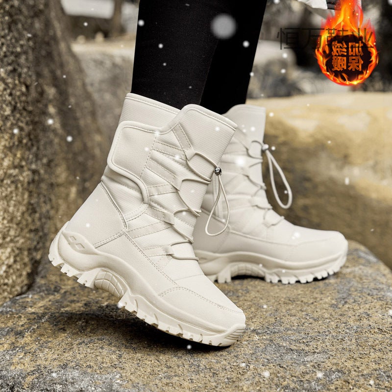 Fujian Big Factory Winter Fleece-Lined Cotton Boots Men'S Plus Size Combat Boots Men'S And Women'S Desert Boots Plus Wool Warm High-Top - Image 2