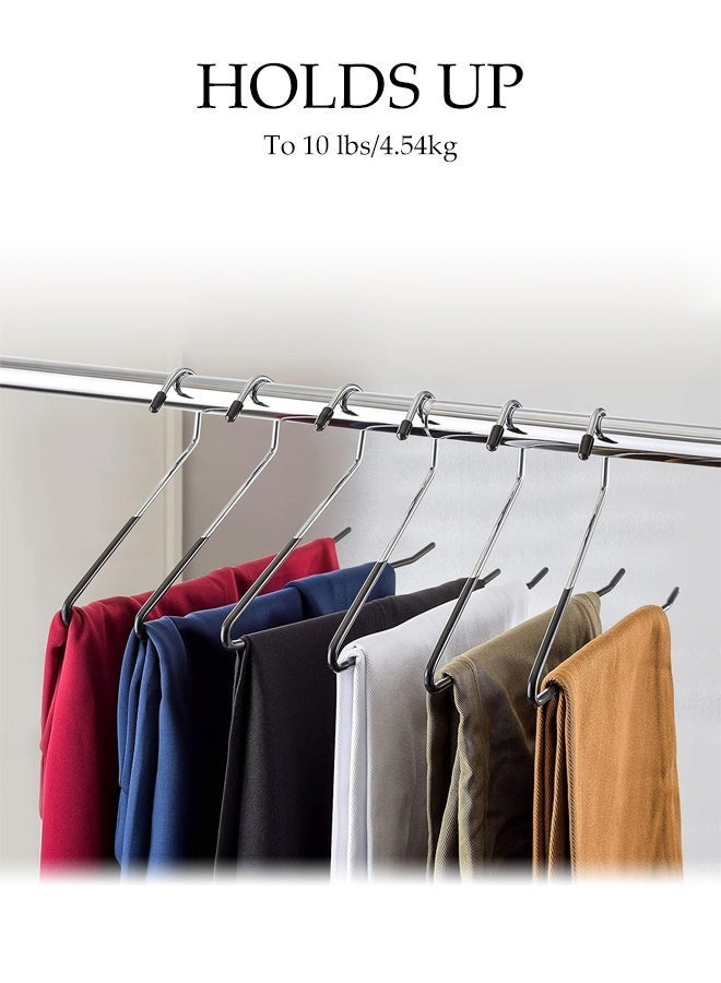 DUNISO 20 Packs Pants Hangers,Open Ended Trouser Hangers,Anti-Rust Metal Hangers,Closet Clothes Hangers,Non Slip,Strong and Durable,Space Saving,for Pants,Jeans, Slacks, Blanket,Scarf - Image 4