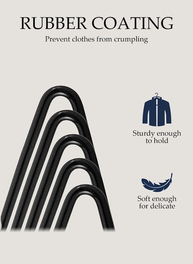 DUNISO 20 Packs Pants Hangers,Open Ended Trouser Hangers,Anti-Rust Metal Hangers,Closet Clothes Hangers,Non Slip,Strong and Durable,Space Saving,for Pants,Jeans, Slacks, Blanket,Scarf - Image 5