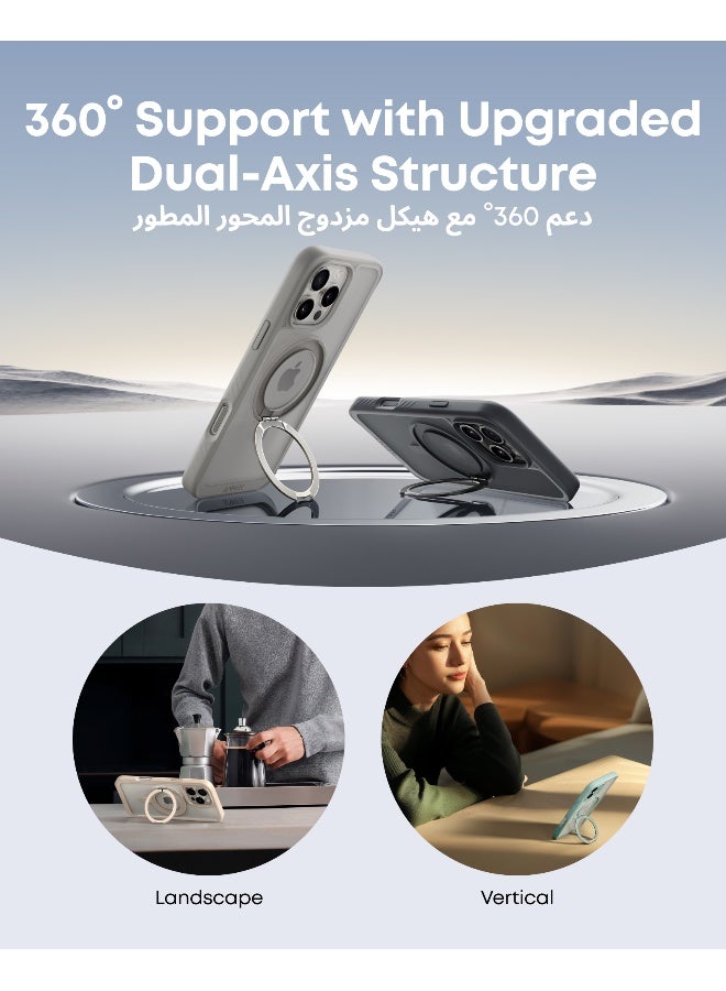 Anker FlexStand Magnetic Phone Case Cover, Anti-Slip and Drop-Proof Protective Cover with Ring Stand, iPhone Mobile Case Compatible with MagSafe, Exclusively Designed for iPhone 15 Pro Max 6.7-Inch - Image 2