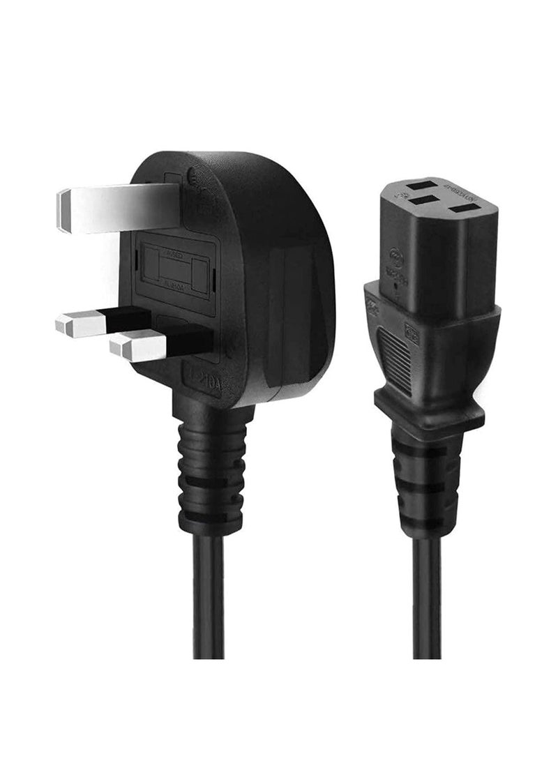 Eworld Desktop Power Cable 250V 13A 3 Pin UK Mains Lead – 1.5M Universal AC Power Cord Replacement for PC Computer, Monitor, Printer, LED/LCD/Smart TV - Image 2