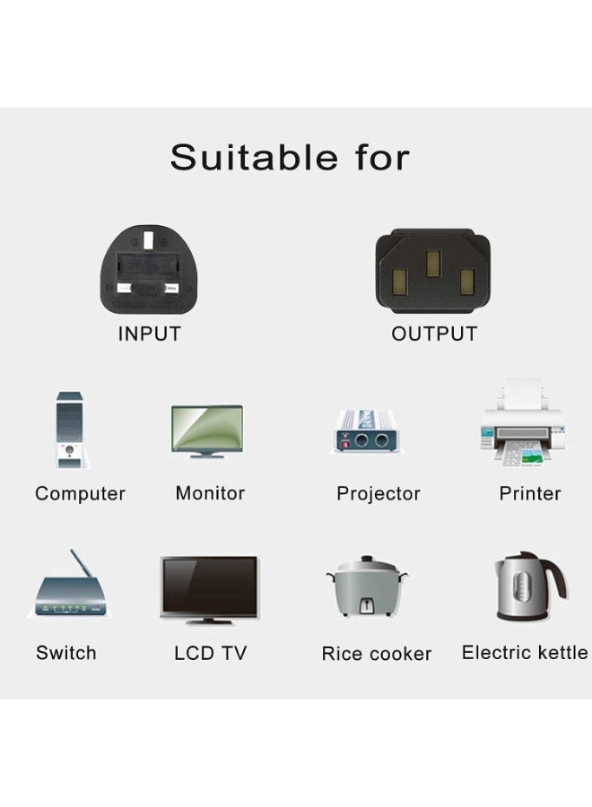 Eworld Desktop Power Cable 250V 13A 3 Pin UK Mains Lead – 1.5M Universal AC Power Cord Replacement for PC Computer, Monitor, Printer, LED/LCD/Smart TV - Image 4