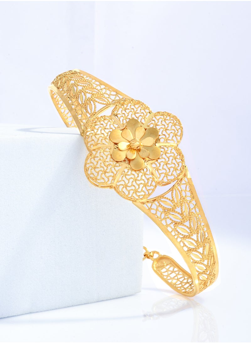 BAFLEH JEWELLERY Minimal Magic: Sleek and Simple 22kt Gold Bangles for a Modern Touch  - Image 2