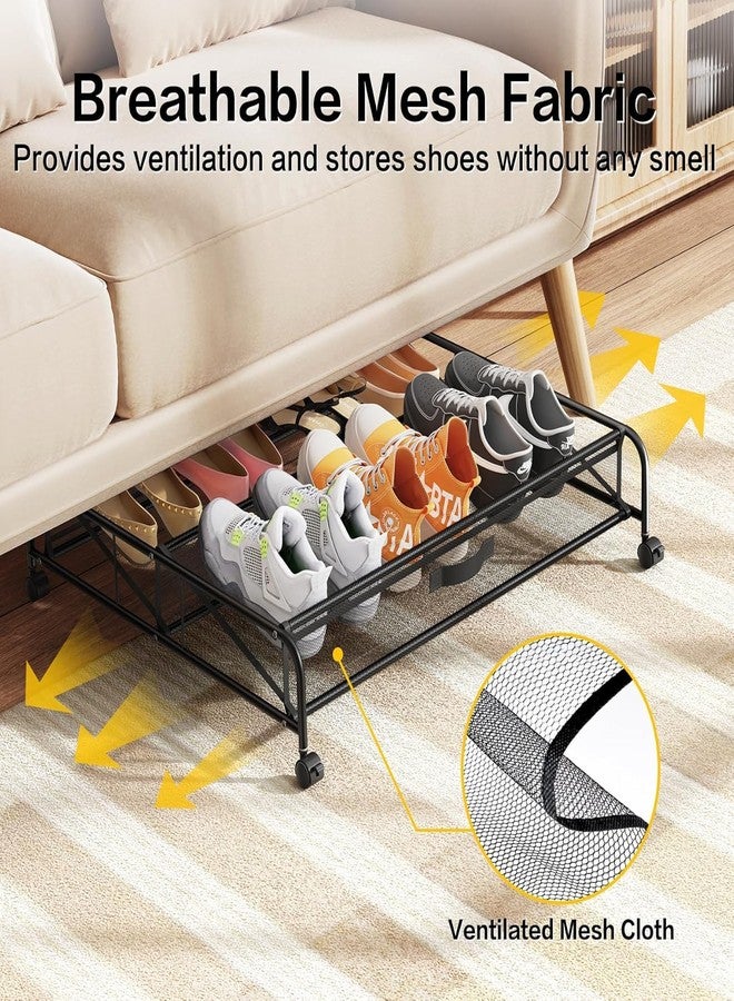 LeArex Under Bed Shoe Storage Organizer,1 Pack Under Bed Storage Containers with Wheels for Under Bed Shoe Organizer Drawer Space Saving for Bedroom - Image 3